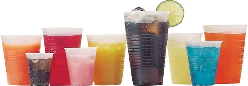 Vista 2 de RK Crisscross - Vasos para bebidas frías, 3 onzas, transparentes