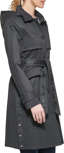 Vista 2 de Karl Lagerfeld Paris Gabardina con cinturón con botones para mujer