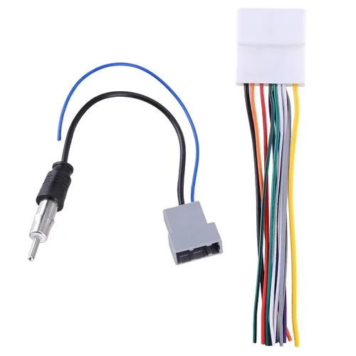 Vista 6 de Arnés de cable estéreo para automóvil con cable adaptador de antena, cable de radio de CD, enchufes de instalación de cables estéreo de automóvil