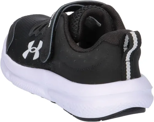 Vista 4 de Under Armour Tenis para correr Assert 10 con cierre alternativo para niños (001) Negro/Blanco/Blanco