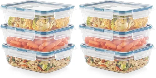 Vista 7 de Snapware Total Solution (Paquete de 2) Juego de Recipientes de Almacenamiento de Alimentos de Plástico, Tapas Herméticas y a Prueba de Fugas