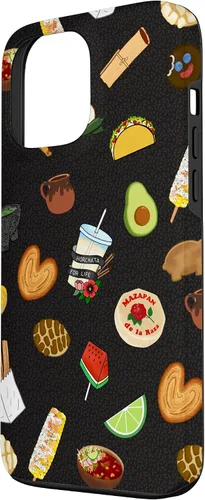 Vista 2 de Funda para iPhone 13 Pro Max Black Antojitos Mexican Food Latino Tacos Pan Dulce