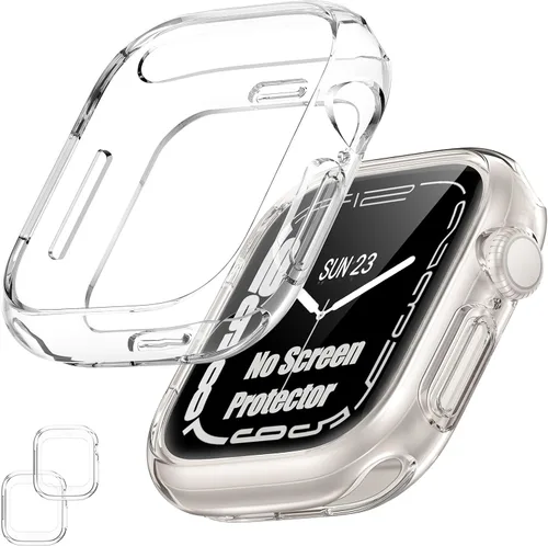 Vista 13 de [Paquete de 2] Funda protectora para Apple Watch SE3/SE2/SE/Series 6/5/4 de Negro+Negro