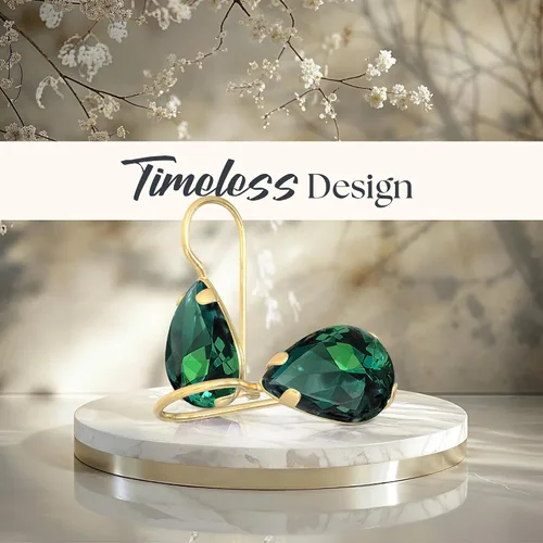 Vista 45 de 14K Solid Gold Earrings - Gemstone Earrings for Women - 14K Gold Earrings for Women - Birthstone Earrings - Teardrop Earrings for Women - Gold