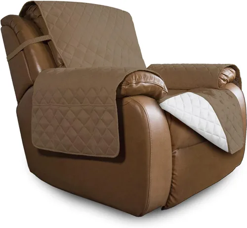Vista 115 de Easy-Going - Funda reversible para sofá, resistente al agua, con varillas de espuma y correas elásticas, protector de muebles para mascotas y perros