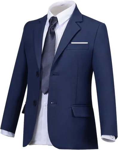 Vista 5 de Conjunto de traje formal para niños, 4 piezas, traje de esmoquin y portador de anillo