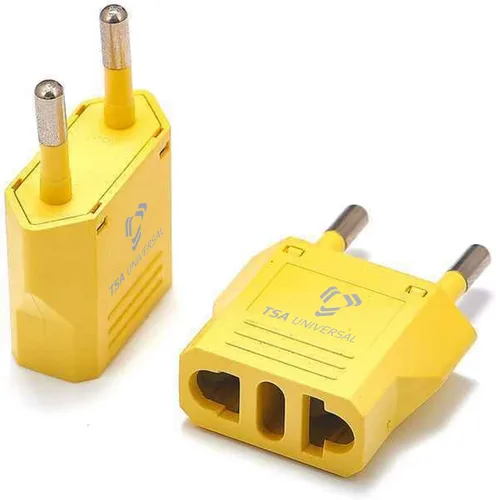 Vista 9 de Adaptador de corriente de viaje de Estados Unidos a Chile para conectar enchufes eléctricos de América del Norte a tomacorrientes chilenos