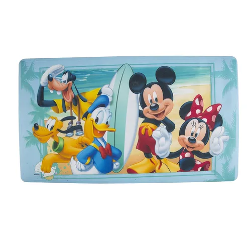 Vista 2 de Disney Mickey Mouse "Summer Fun" - Tapete de baño decorativo, color azul