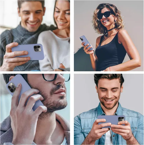 Vista 2 de Cordking Funda compatible con iPhone 12 Pro Max, funda de silicona ultradelgada a prueba de golpes con [forro de microfibra suave antiarañazos], 6.7