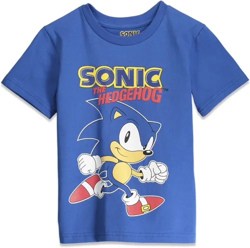 Vista 2 de SEGA Sonic the Hedgehog - Conjunto deportivo de camiseta y pantalones cortos para niños pequeños y grandes
