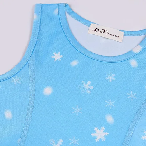 Vista 4 de LaBeca - Vestido sin mangas o de manga larga para niñas, vestidos informales con diseño de unicornio o sirena para niñas pequeñas o grandes