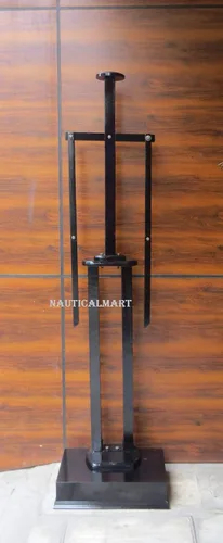 Vista 3 de NauticalMart Soporte completo de armadura de madera para disfraz de caballero