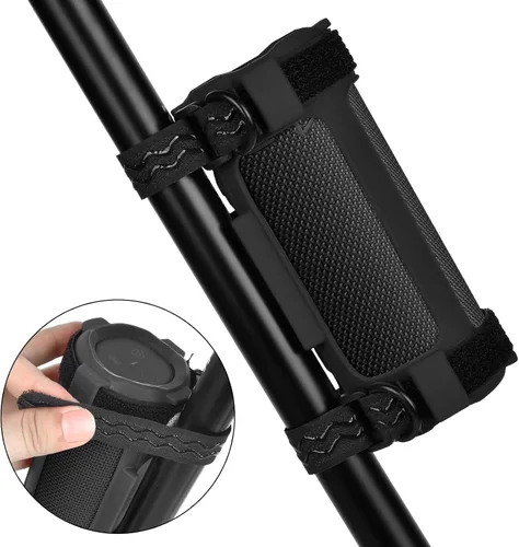Vista 5 de Cubierta de silicona para JBL Grip Altavoz Bluetooth compacto, estuche de transporte portátil con correa de hombro desmontable ajustable para Negro