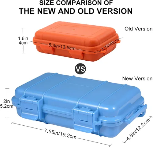Vista 3 de Contenedor de almacenamiento hermético, impermeable, azul/negro, caja de almacenamiento en seco con 2 hebillas en forma de U para nadar