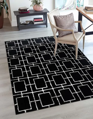 Vista 7 de Marilyn Monroe Glam Collection - Alfombra decorativa (2' x 3' 1" Rectángulo Negro y Oro)