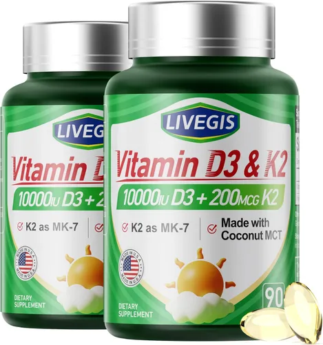 Vista 10 de Suplementos de vitamina D3 K2 con certificación NSF para huesos