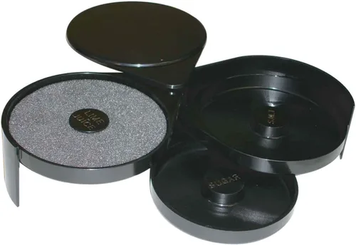 Vista 3 de Tiger Chef Juego de tapete de bar y carrito, juego de barra de goma y plástico color negro, incluye alfombrilla de barra de 18 x 12 pulgadas, borde