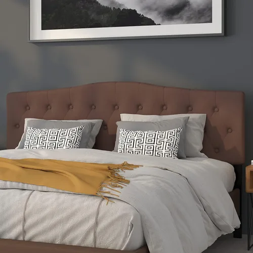 Vista 25 de Flash Furniture Cambridge - Cabecera tapizada capitoné tamaño individual en tela beige