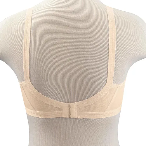 Vista 2 de Brasier cruzado y forma inalámbrica para mujer, paquete de 2, beige