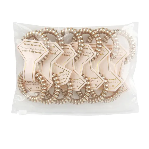 Vista 3 de Lazos para el cabello, 12 bobinas en espiral para despedida de soltera, regalo de dama de honor para novia, boda, mujeres, fiestas, invitados, Negro