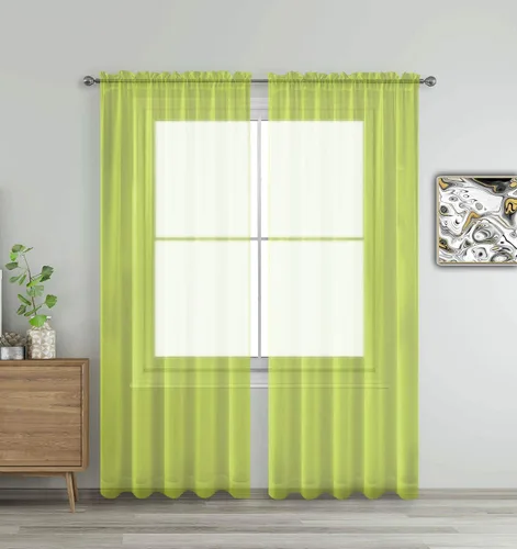 Vista 16 de WPM - Cortinas traslúcidas de color beige de 60 pulgadas de ancho x 95 pulgadas de largo, 2 paneles tratamiento de ventana para sala de estar