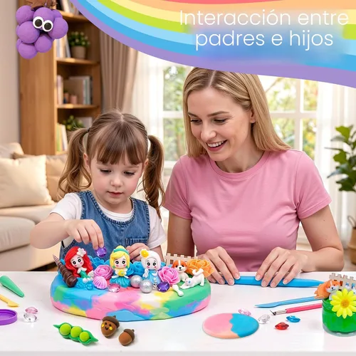 Vista 7 de Paquete de 8 tarros de masa sensoriales, kit de juego reutilizable