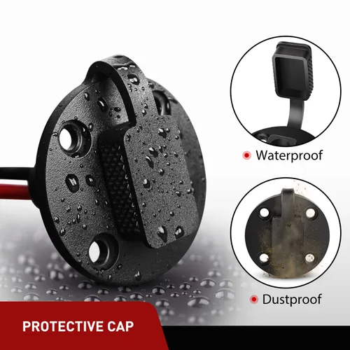 Vista 7 de Nilight Paquete de 2 conectores de enchufe de alimentación SAE de 12 AWG, puerto de pared lateral, conexión rápida, conector de montaje empotrado