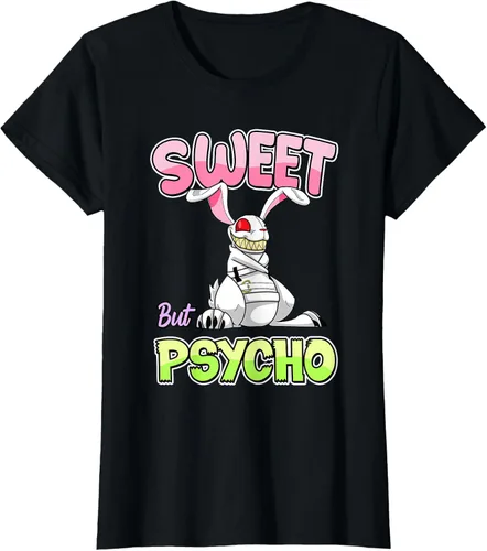 Vista 33 de Sweet But Psycho Shirt Bunny Creepy Gothic Rabbit Funny T-Shirt