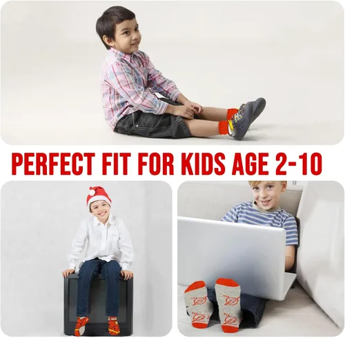 Vista 4 de DC Comics Calcetines para niños paquete de 10 calcetines para niños calcetines para niños pequeños con The Batman Superman Wonder Woman y Flash