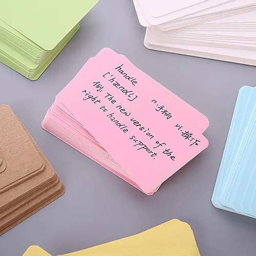 Vista 7 de VANRA 300 tarjetas pequeñas de índice en blanco de 3.5 x 2 pulgadas, tarjetas de notas, tarjetas flash de estudio, tarjetas de regalo de mensajes