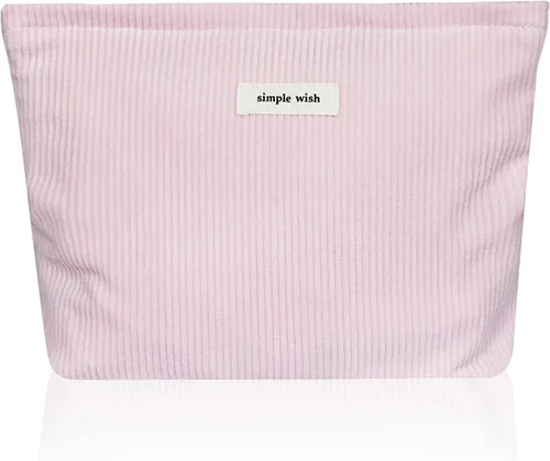 Vista 44 de Wudygirl Bolsa de maquillaje de lona para mujer, organizador estético de maquillaje, bolsa de maquillaje de viaje, bolsa de aseo para bolso, bolsa