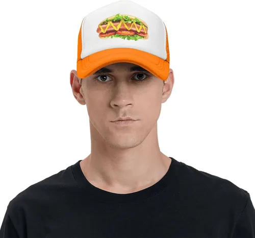 Vista 6 de Gorra de béisbol para perros calientes para mujeres, hombres y adolescentes, divertidos sombreros de camionero para decoración de fiestas