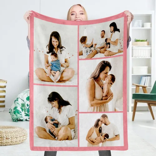Vista 20 de EAQ Manta personalizada con collage de imágenes, es una manta personalizada para niños, adultos, familia, recuerdo, regalo