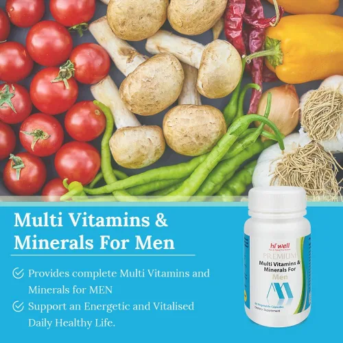 Vista 3 de Hi Well Premium Multi Vitaminas y Minerales para Hombres 60VegeCápsulas
