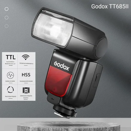 Vista 3 de Godox TT685II TT685II-C Flash para Canon, Flash externo inalámbrico 2.4G Speedlite 1/8000s HSS, conversión instantánea TCM, bloqueo de liberación