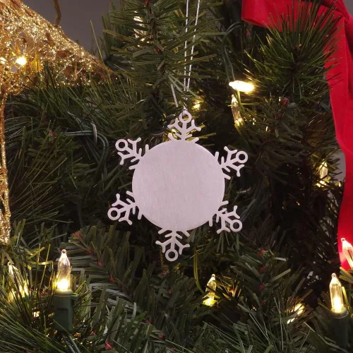 Vista 3 de Adorno de copo de nieve para cirujano ortopédico para árbol de Navidad, solo las mujeres más fuertes, médico ortopédico, ortopedia, ortografía