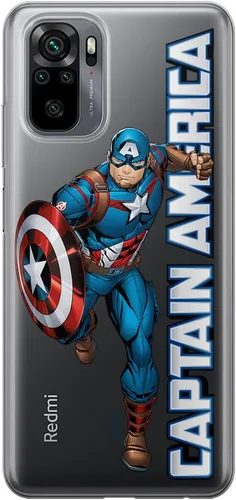 Vista 18 de ERT GROUP Funda para Xiaomi REDMI Note 10/10S Original y Oficialmente Licenciada Marvel Patrón Capitán América 002 adaptado de manera óptima a