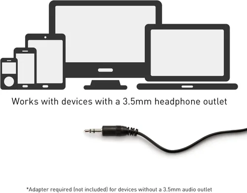 Vista 6 de Panasonic Auriculares ligeros con cable sobre la oreja con micrófono, sonido y XBS para extra graves, cable largo, conector de 3.5mm para teléfonos
