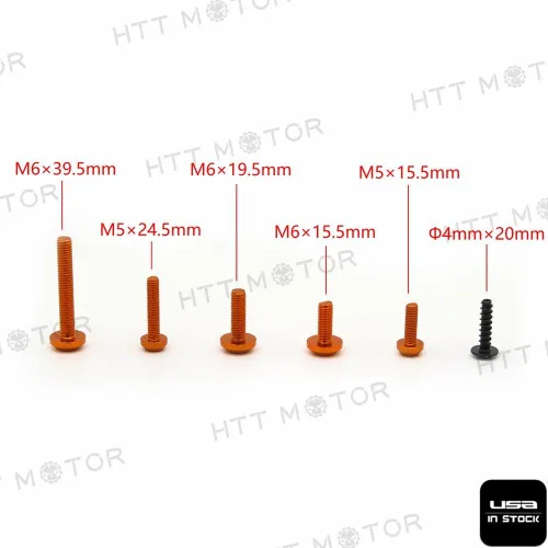 Vista 4 de MT215-020 - Kit completo de pernos de carenado para motocicleta Gloden Sportbike