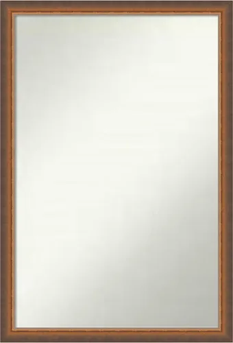 Vista 91 de Amanti Art Espejo de baño de bronce para sobre fregadero, 29 x 19 pulgadas, espejo rectangular de bronce antiguo, marco de madera tradicional