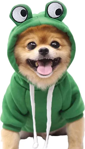 Vista 9 de XIAOYU Ropa de Apple para mascotas, sudadera con capucha de frutas para perro de Navidad, suéter de vellón para Halloween, fiesta de cosplay