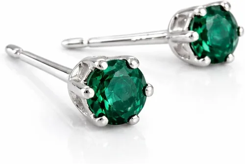 Vista 17 de 3-4mm Sterling Silver Birthstone Stud Earrings, 6-Prong