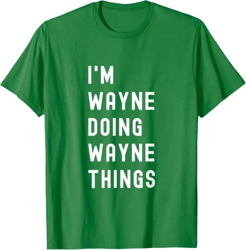 Vista 5 de Camiseta I'm Wayne Doing Wayne Things, Negro