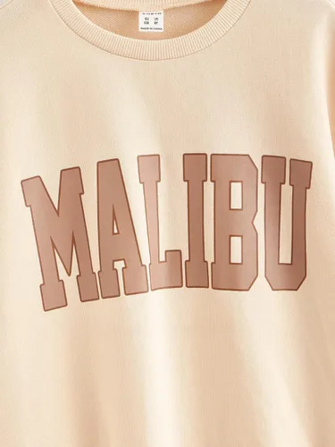 Vista 4 de Floerns Sudadera de manga larga con estampado de letras para niñas