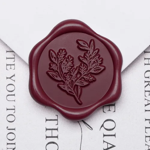 Vista 11 de UNIQOOO Calcomanías de Sello de Cera - Calcomanías de Sello de Sobre de Invitación de Boda de Eucalipto, 50 Piezas Calcomanías Autoadhesivas Hoja