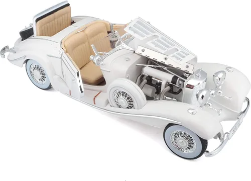 Vista 4 de Maisto 1936 M-B 500 K Type Specialroadster modelo a escala de fundición 1:18.