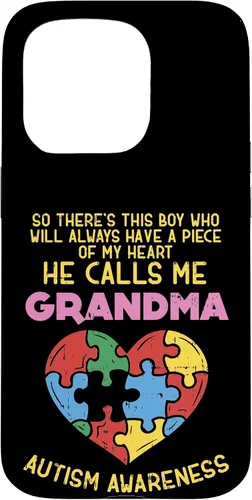 Vista 14 de Grandma Autism Awareness Austistic Boy Piece My Heart Case for iPhone 17