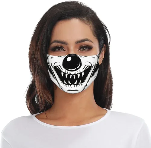 Vista 7 de Divertida máscara facial reutilizable lavable de tela para mujeres hombres decoración de vacaciones adultosadolescentes