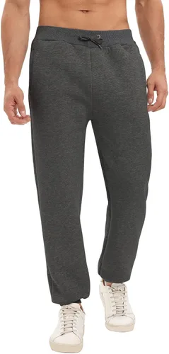 Vista 5 de HEEKPEK Pantalones de invierno de forro polar para hombre, pantalones deportivos con forro de sherpa para correr, para clima frío, cálidos