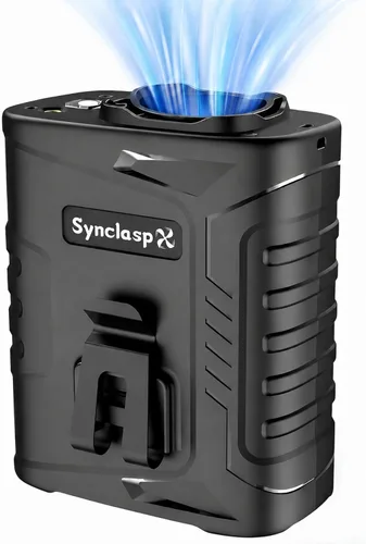 Vista 13 de Ventilador de cintura, ventilador recargable de clip de cinturón de 10000 mAh, flujo de aire turbo de 59 pies/s, 18500 rpm, 6 velocidades, hasta 35